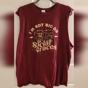 Maroon Lyric Tank Top Size XL Garth Brooks